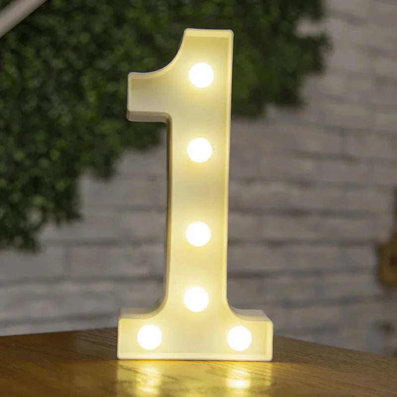 LED Alphabet and Number Light for Party Decor