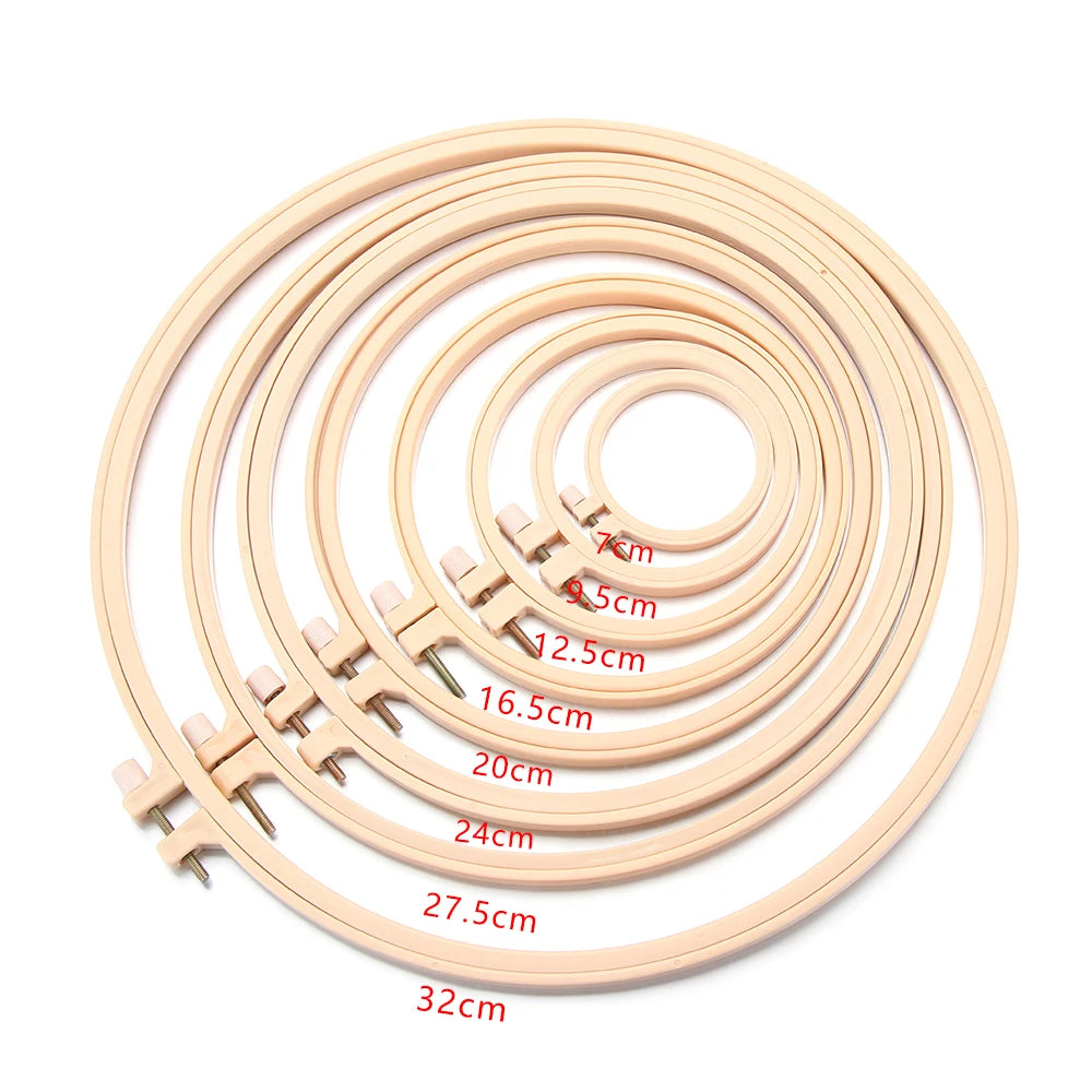 7–32cm Embroidery Hoop Rings – DIY Cross Stitch Frame Set