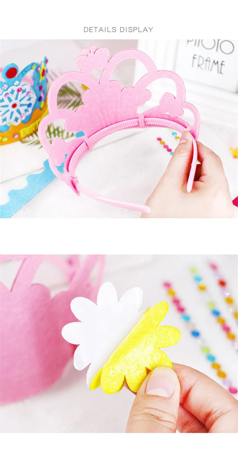 DIY Paper Crown with Sequins and Patterns