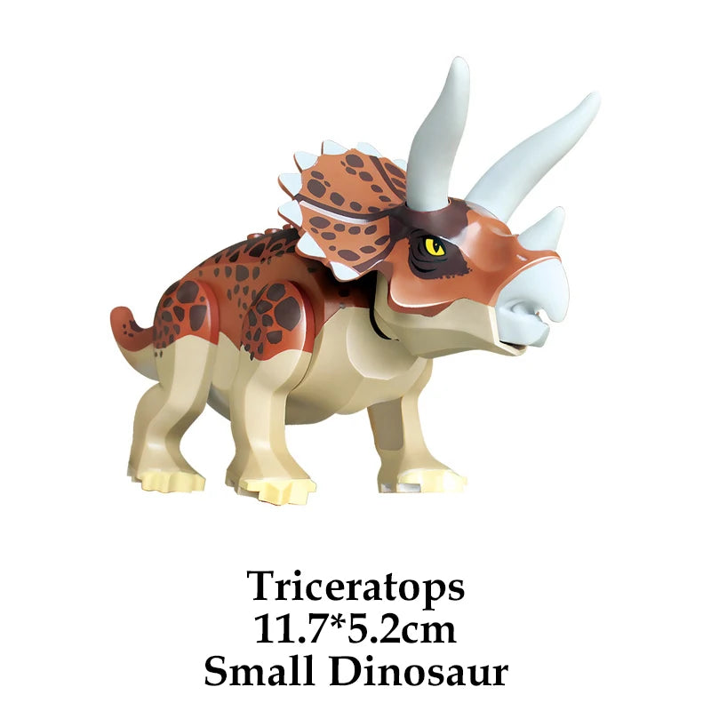 Jurassic Dinosaur Building Blocks – T-Rex, Raptor, Triceratops Models