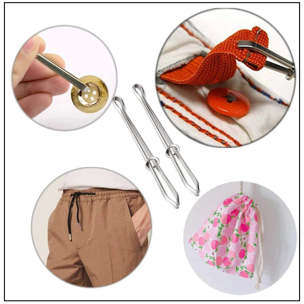 2pcs Elastic Band Threading Clips – Sewing & DIY Tool