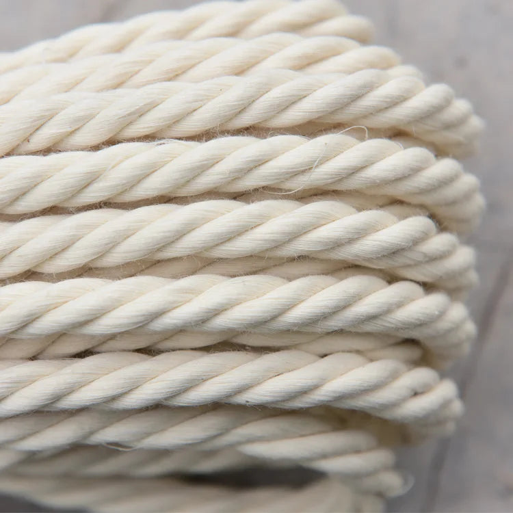 Macrame Cotton Cord Rope – Multiple Sizes, Beige DIY Decor