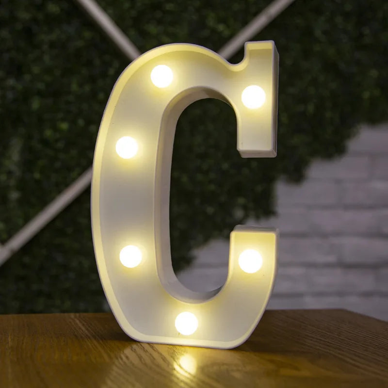 LED Alphabet and Number Light for Party Decor