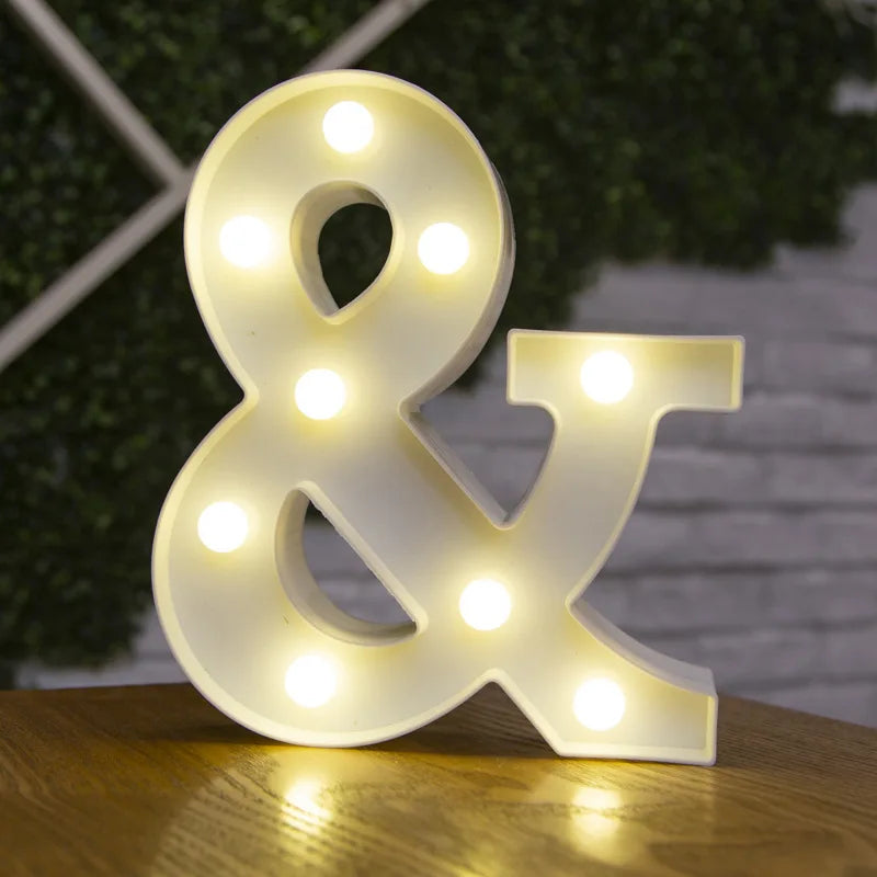 LED Alphabet and Number Light for Party Decor