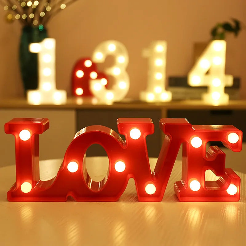 LED Alphabet and Number Light for Party Decor