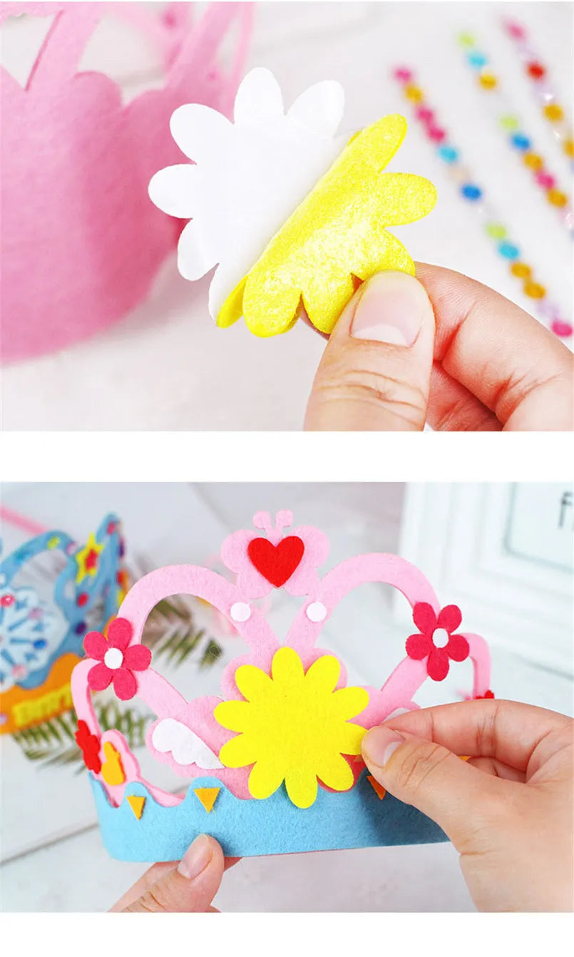 DIY Paper Crown with Sequins and Patterns