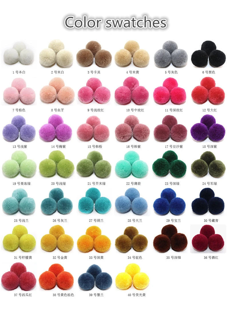 50mm Soft Fluffy Pom Poms for Crafts