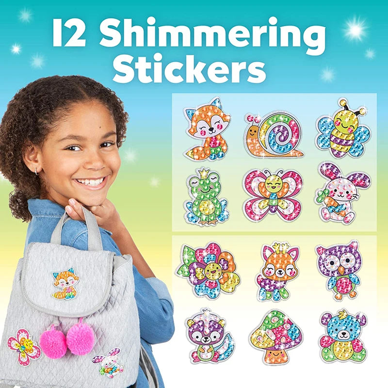 12-Piece Big Gem Diamond Painting Sticker Kit for Kids