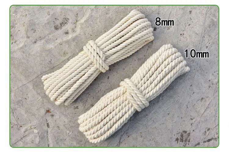 Macrame Cotton Cord Rope – Multiple Sizes, Beige DIY Decor