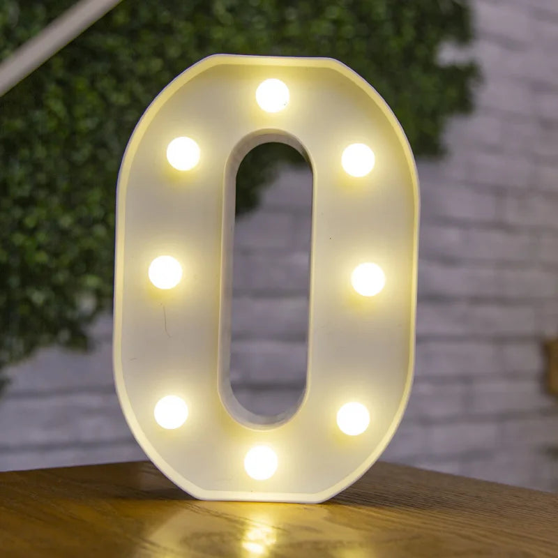 LED Alphabet and Number Light for Party Decor