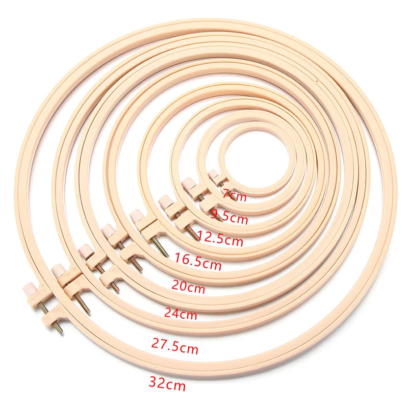 7–32cm Embroidery Hoop Rings – DIY Cross Stitch Frame Set