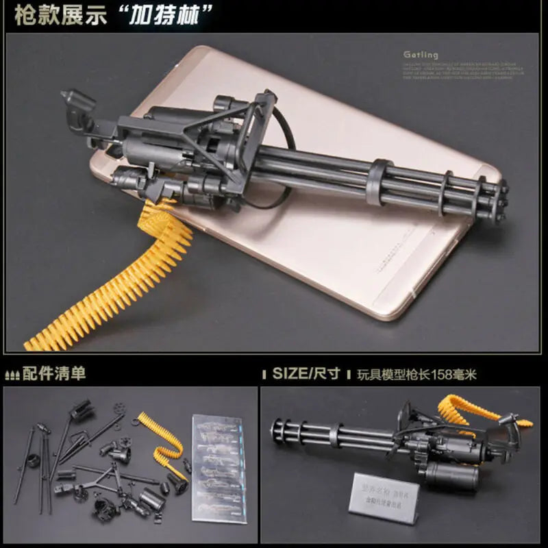 1:6 Scale Mini Gun Model Building Bricks Set