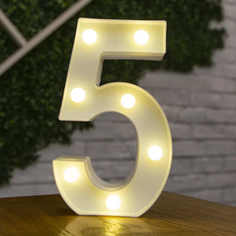 LED Alphabet and Number Light for Party Decor