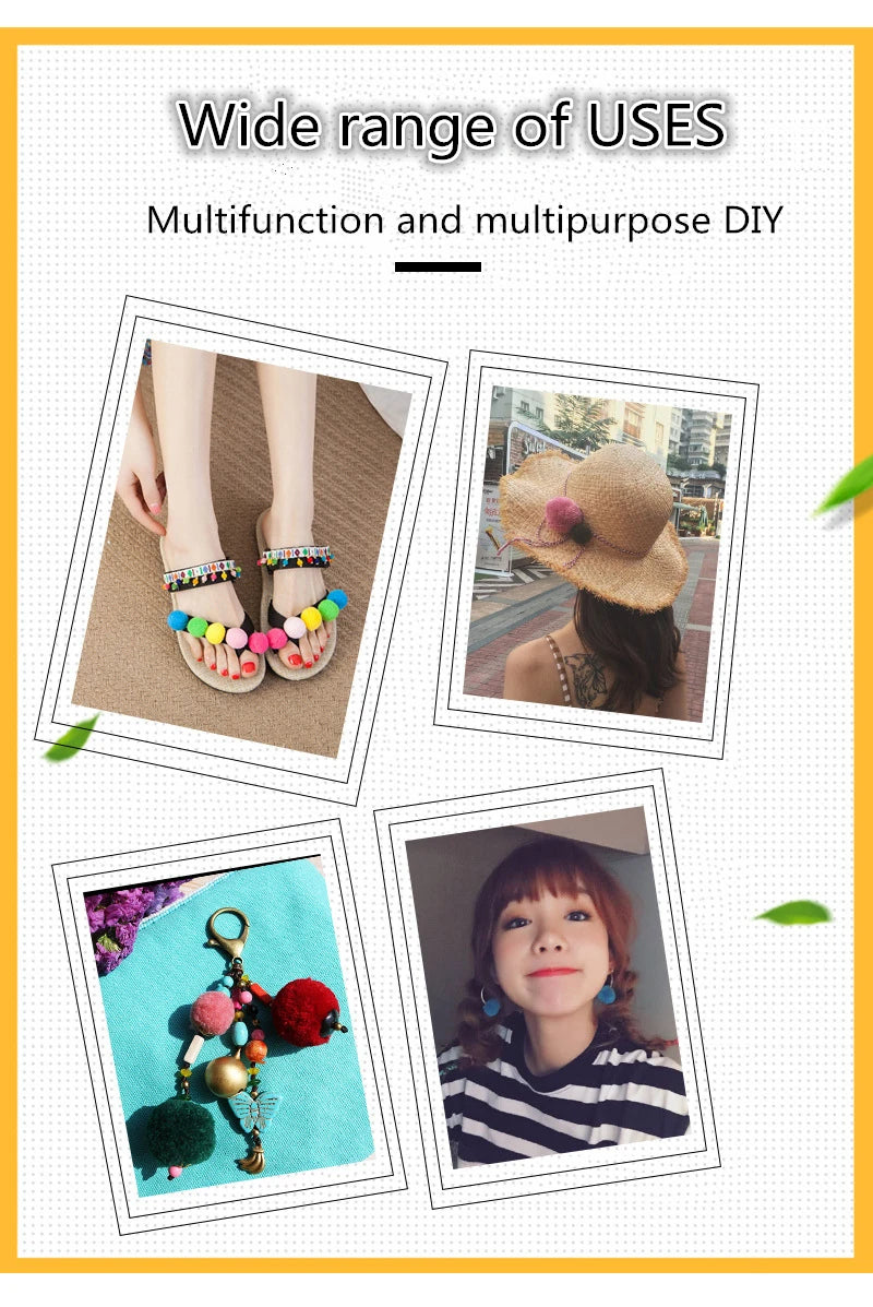 50mm Soft Fluffy Pom Poms for Crafts