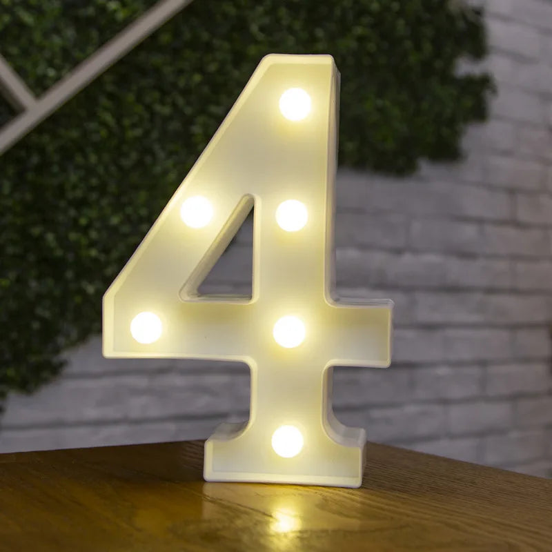 LED Alphabet and Number Light for Party Decor