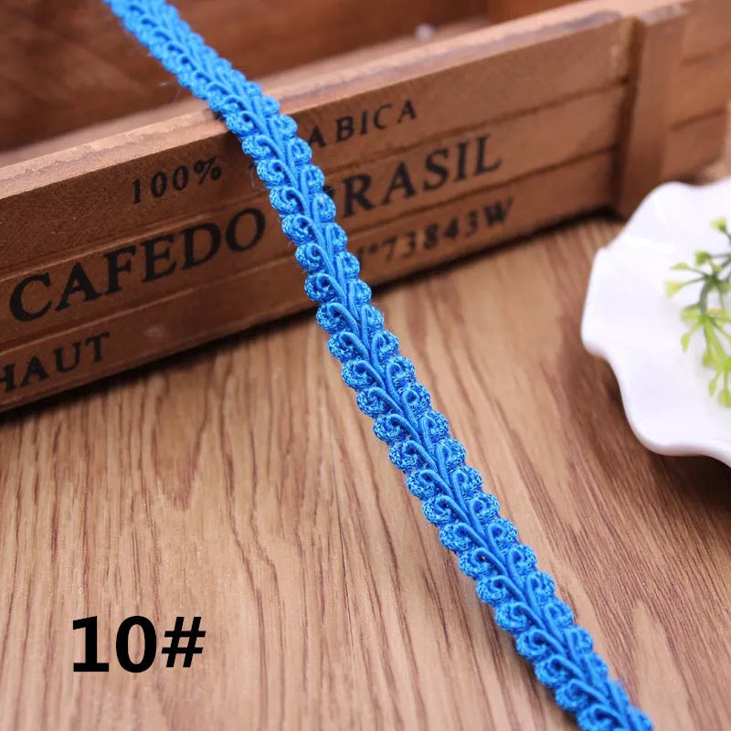 10Y Gold Silver Braided Lace Trim Ribbon