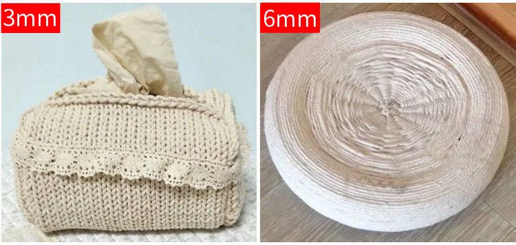 Macrame Cotton Cord Rope – Multiple Sizes, Beige DIY Decor