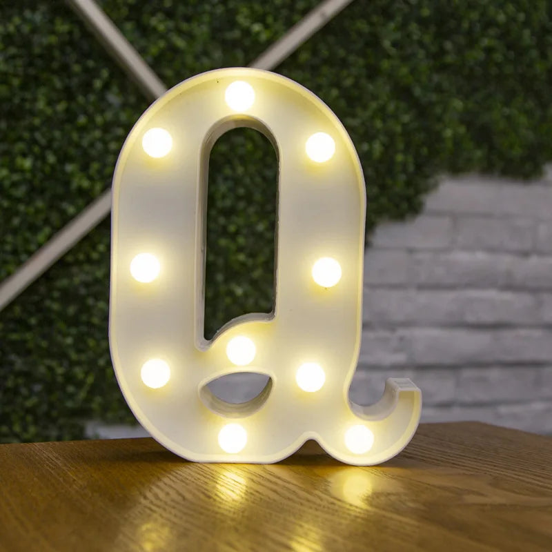 LED Alphabet and Number Light for Party Decor