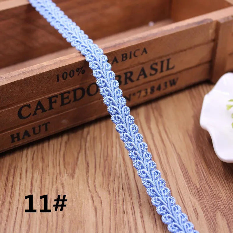 10Y Gold Silver Braided Lace Trim Ribbon