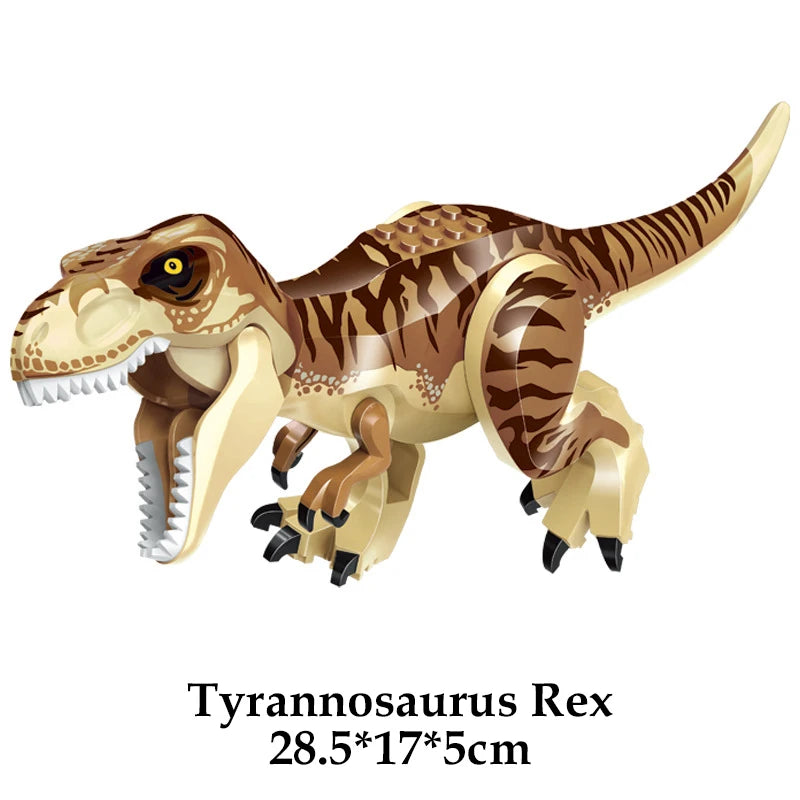 Jurassic Dinosaur Building Blocks – T-Rex, Raptor, Triceratops Models