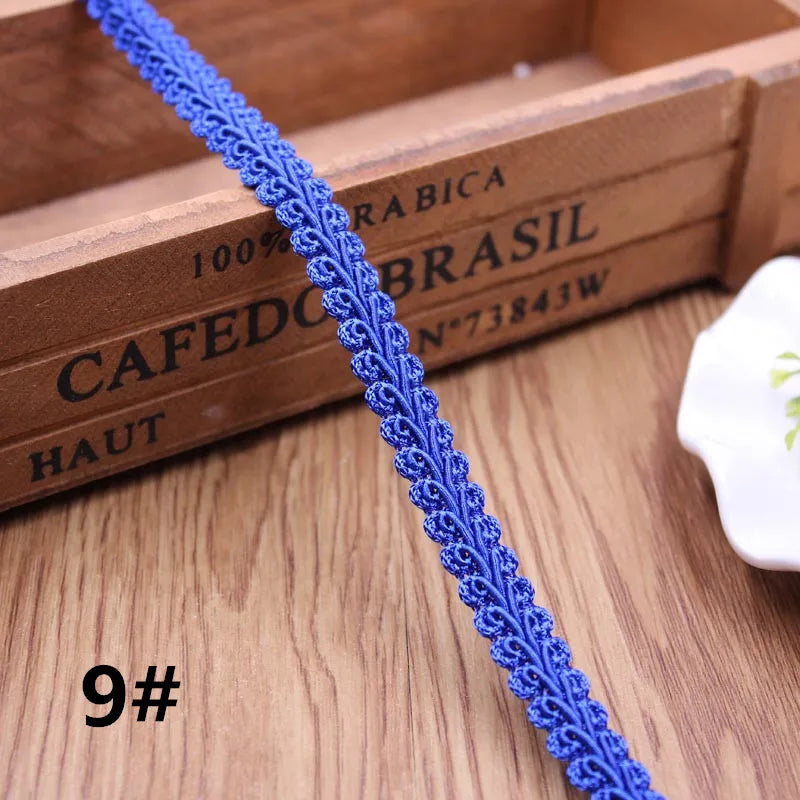 10Y Gold Silver Braided Lace Trim Ribbon