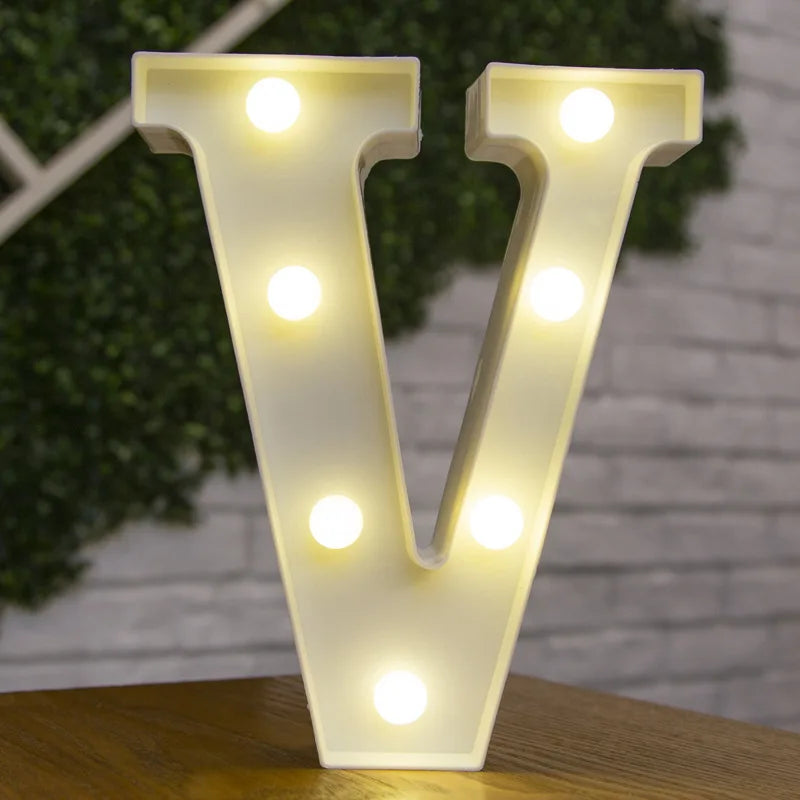 LED Alphabet and Number Light for Party Decor