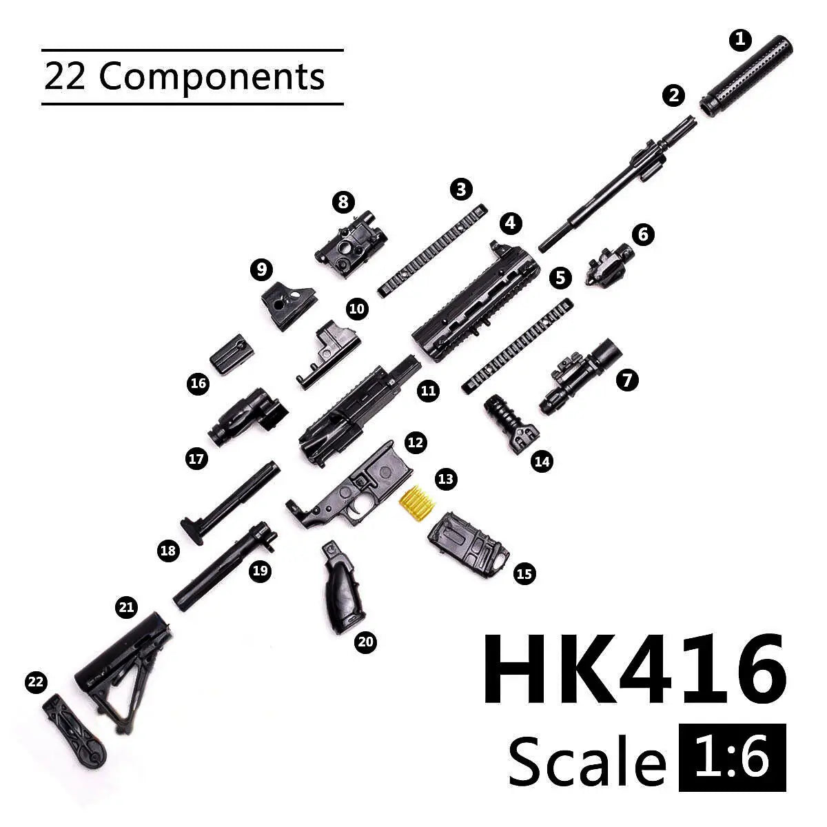 1:6 M416 Rifle Model Kit for Action Figures
