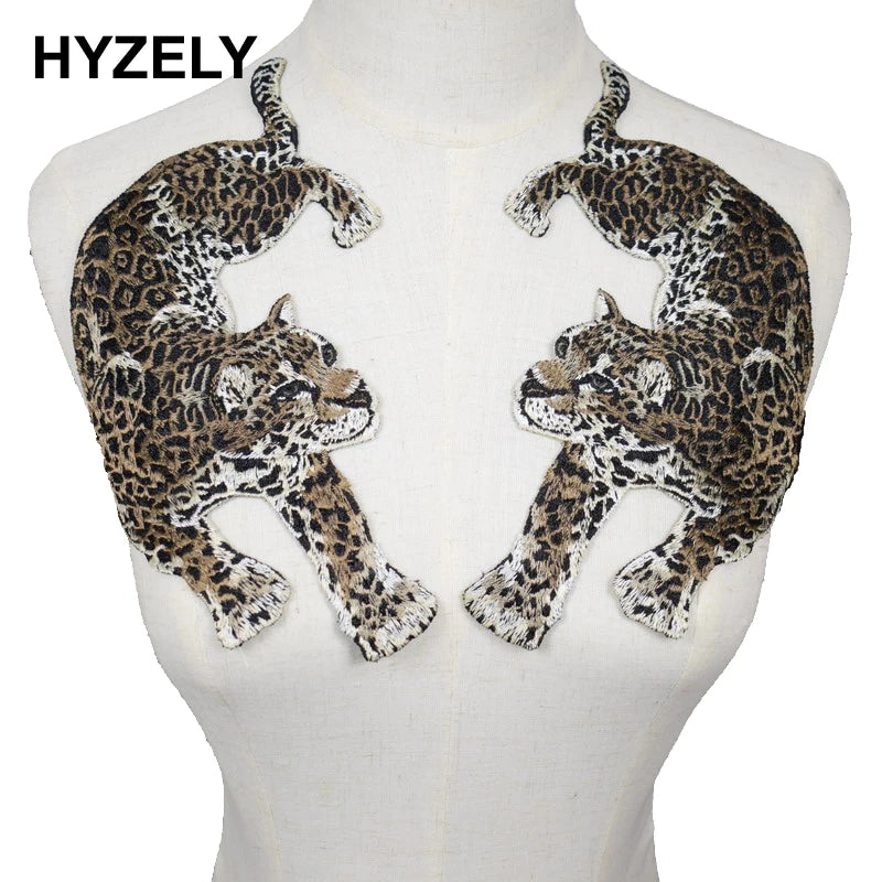 Leopard Embroidery Sew-On Patches for Clothing