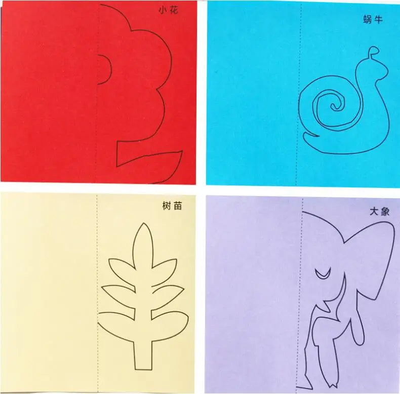 48pcs Kids Paper Folding and Cutting Craft Set