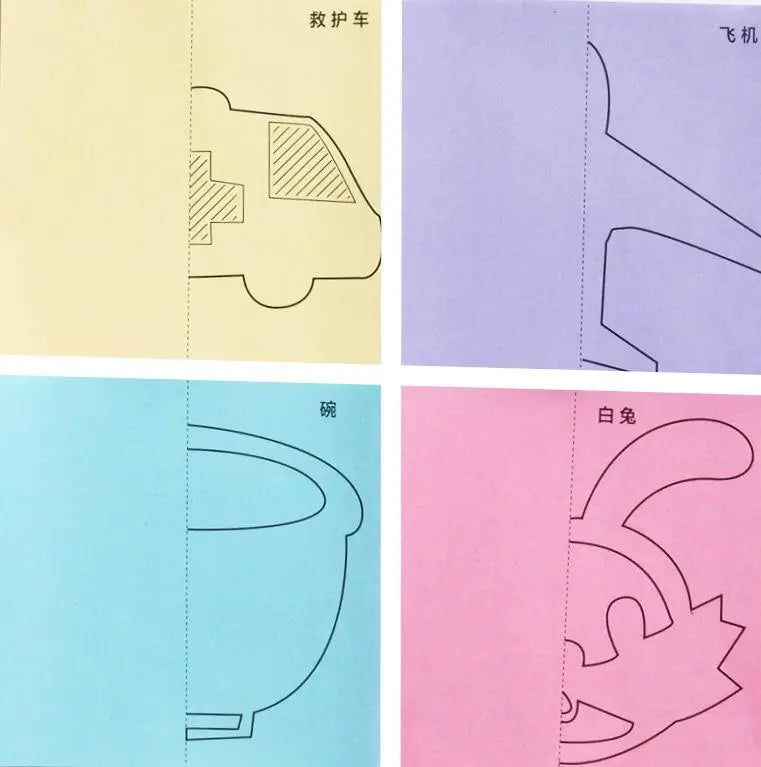 48pcs Kids Paper Folding and Cutting Craft Set