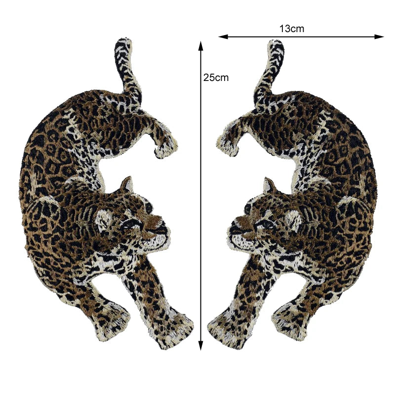 Leopard Embroidery Sew-On Patches for Clothing