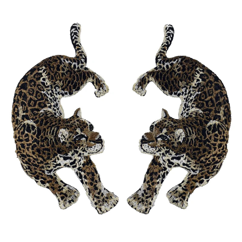 Leopard Embroidery Sew-On Patches for Clothing