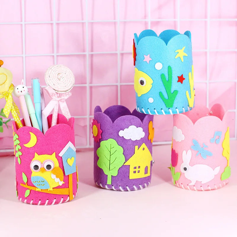 4PCS DIY Pencil Holder Craft Kit for Kids