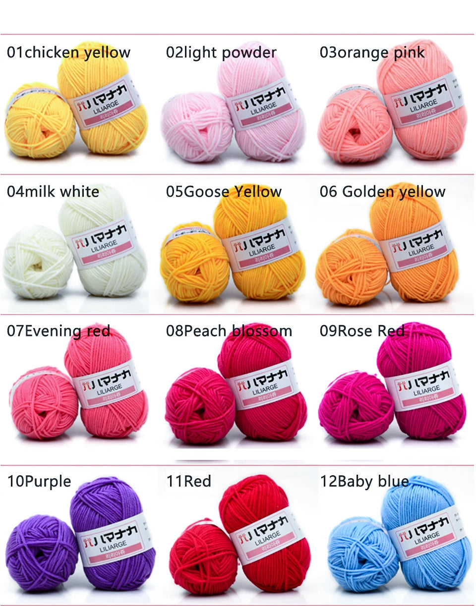 25g Soft Cotton Yarn for Knitting & Crochet