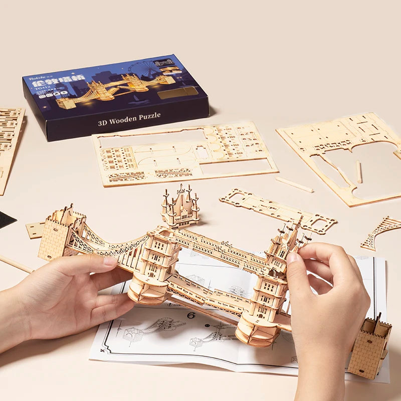 Robotime 3D Wooden Landmark Puzzle Kit