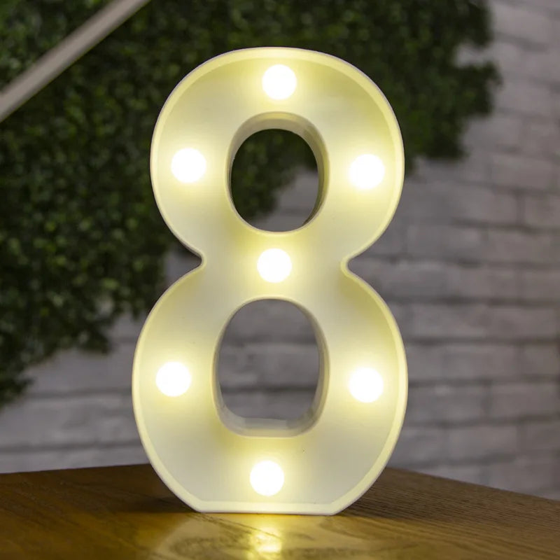 LED Alphabet and Number Light for Party Decor