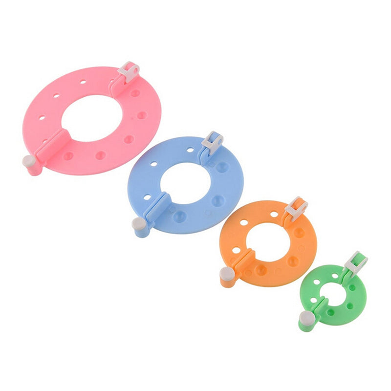 8-Piece Pompom Maker Kit Different Sizes Plush Ball Tool