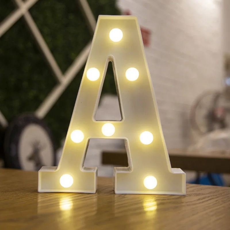 LED Alphabet and Number Light for Party Decor