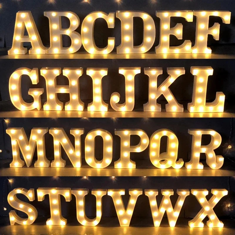 LED Alphabet and Number Light for Party Decor