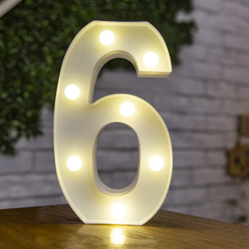 LED Alphabet and Number Light for Party Decor