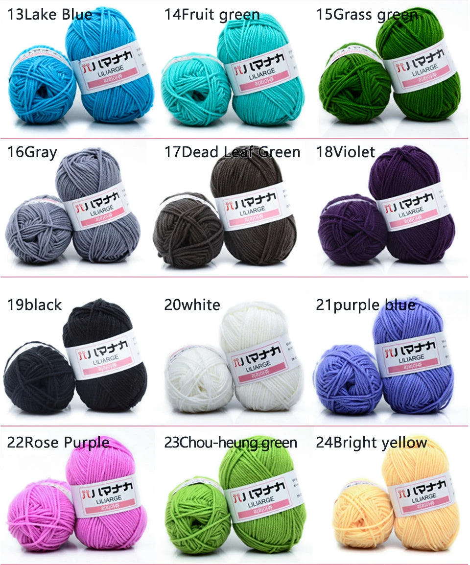 25g Soft Cotton Yarn for Knitting & Crochet