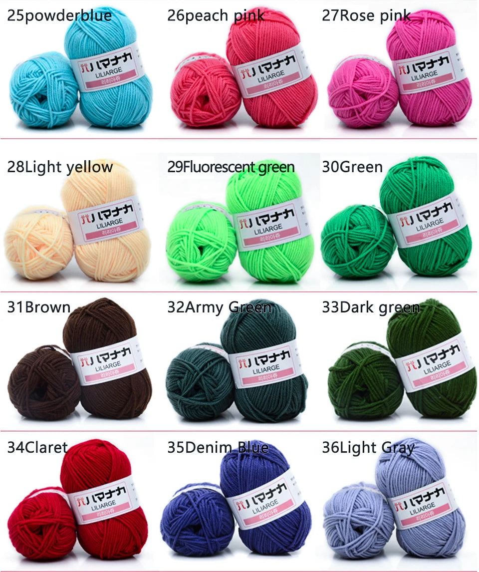 25g Soft Cotton Yarn for Knitting & Crochet