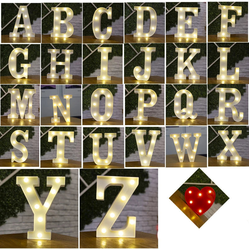 LED Alphabet and Number Light for Party Decor