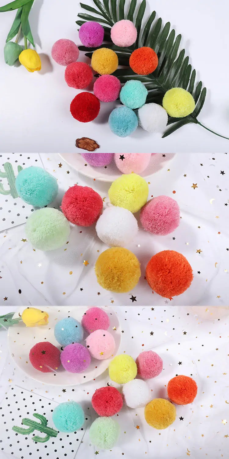 50mm Soft Fluffy Pom Poms for Crafts