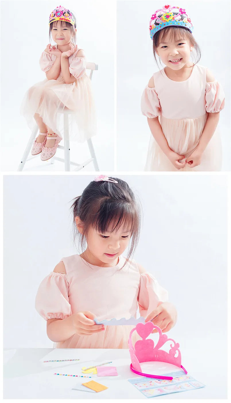 DIY Paper Crown with Sequins and Patterns