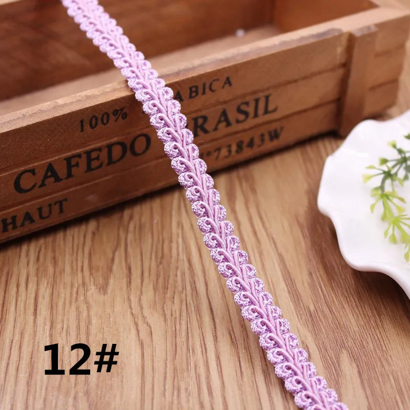 10Y Gold Silver Braided Lace Trim Ribbon