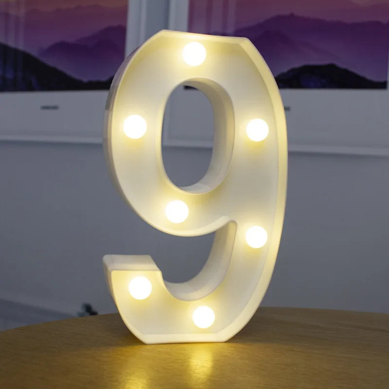 LED Alphabet and Number Light for Party Decor