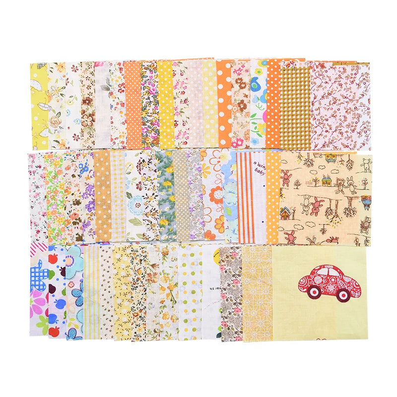 50PCS 10x10cm Floral Cotton Fabric Squares – Quilting Patchwork