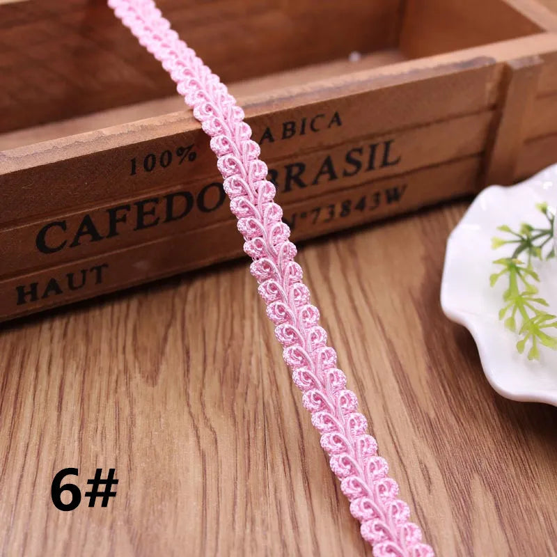 10Y Gold Silver Braided Lace Trim Ribbon