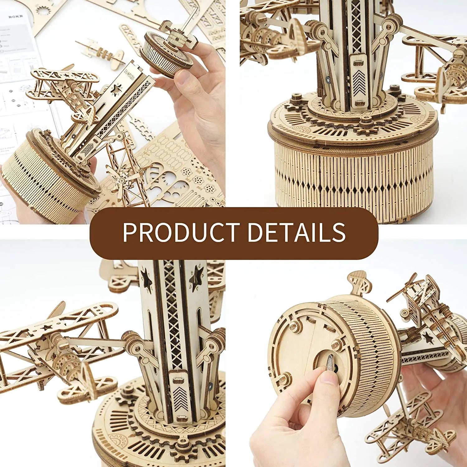 Robotime Rokr Starry Night 3D Wooden Music Box Kit